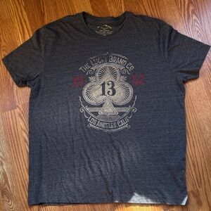 Lucky Brand Men's Charcoal Graphic Tee
